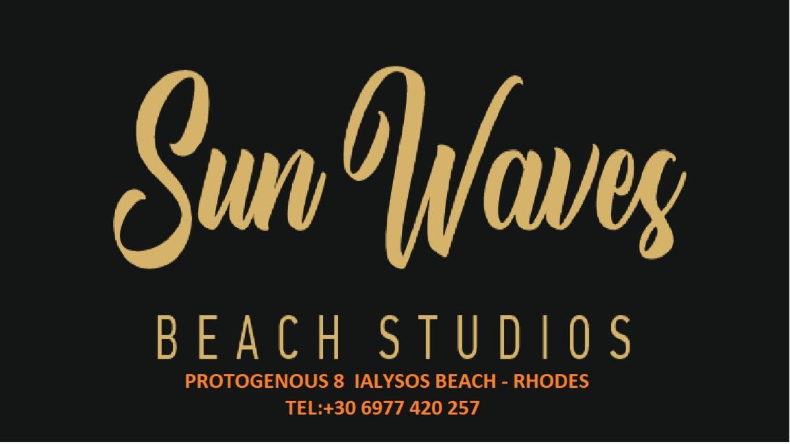Sunwaves Beach Studio I Ialysos  Bagian luar foto